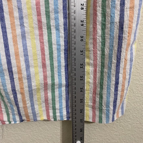 Talbots Womens Dress Size 10 Linen Blend Sleeveless Midi Stripes Multicolor - Picture 5 of 8